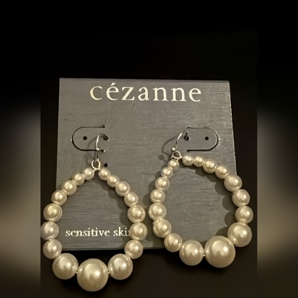 Cream Pearl Drop Earrings